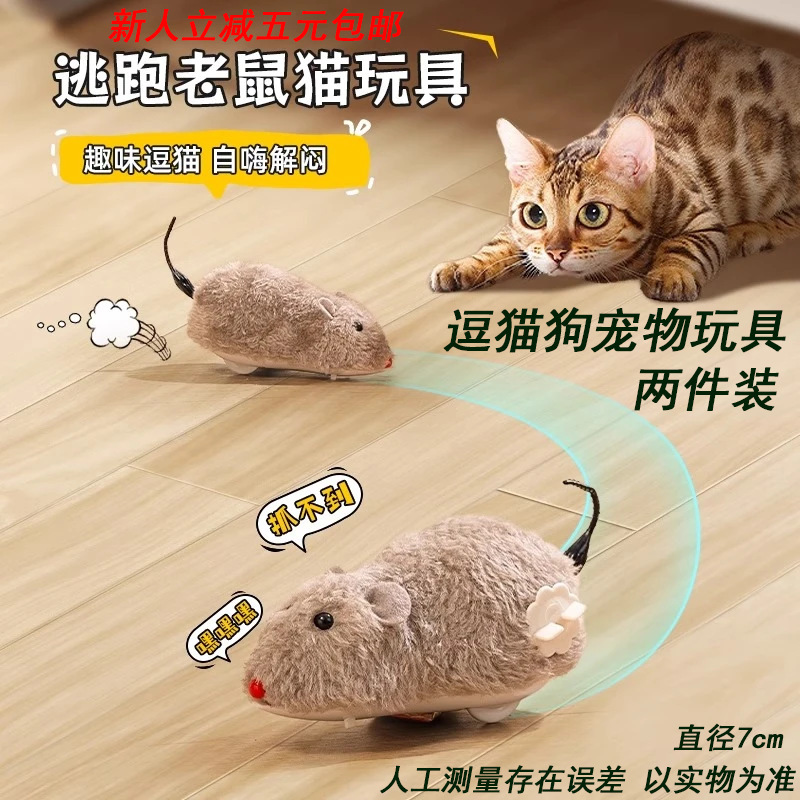 Realistic Electric Mouse Cat Toy 2-Piece Set - 1
