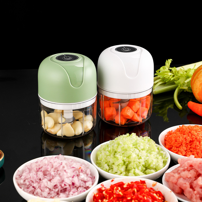 Electric Food Processor Mini Kitchen Garlic Sauce Mixer Baby Food Meat Grinder Household Multifunctional Garlic Crusher - 5