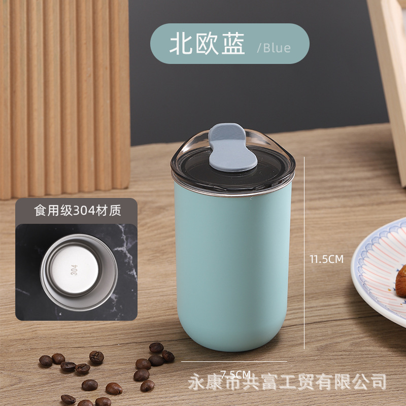 Lidded new fashion internet celebrity coffee cup, stainless steel interior, plastic exterior, mini small capacity pipette cup, home-style simple gargle storage container. - 8