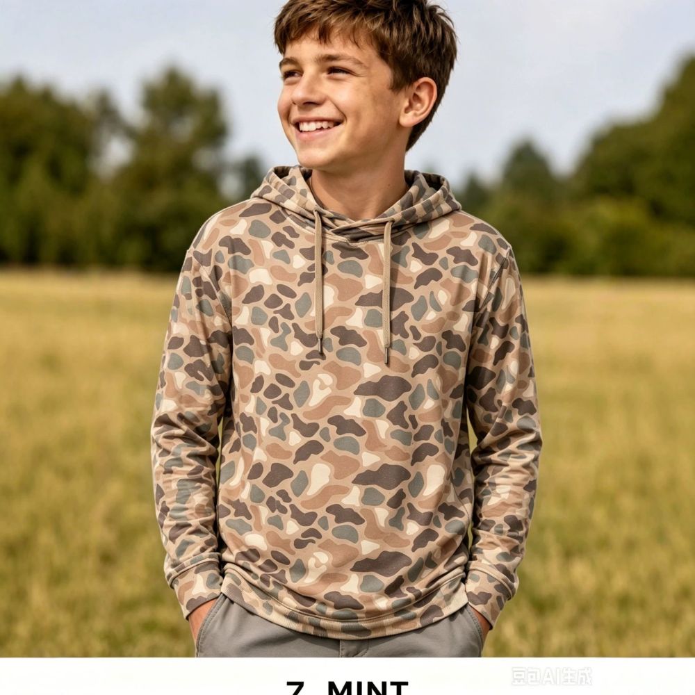 2026 grenzüberschreitender Bestseller Kinder-Hoodie Tarnmuster mehrfarbiger Kapuzenpullover Oberteil für Außenbereich Werksdirektverkauf