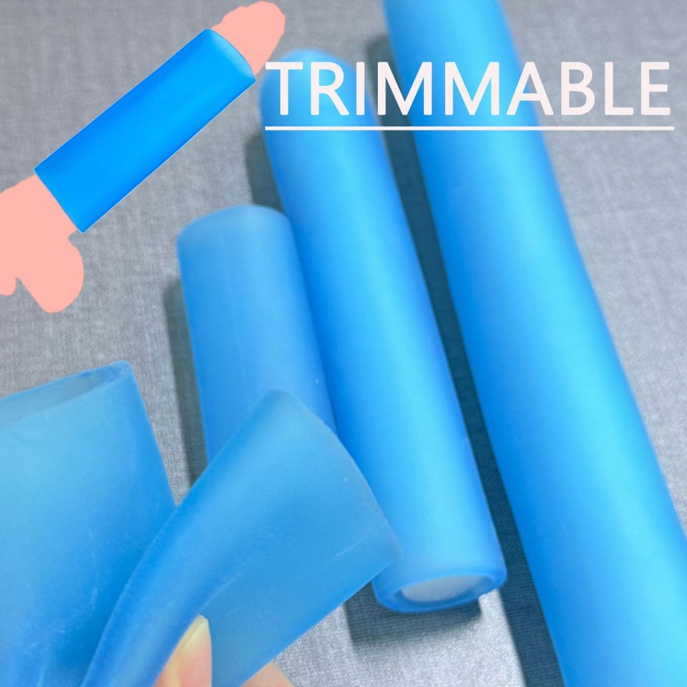 Extra Long Silicone Penis Sleeve, One-Hand Use - 1