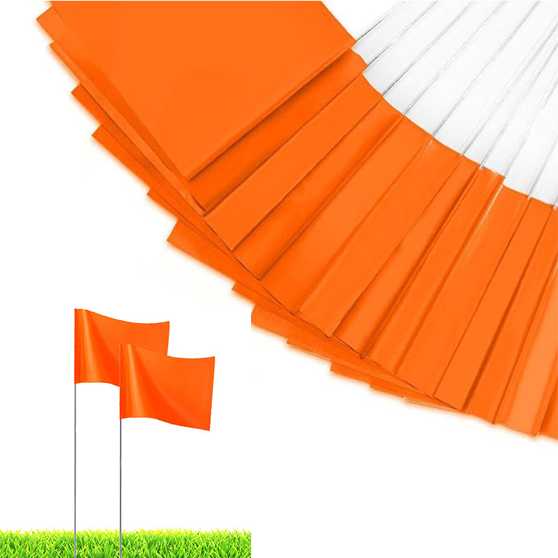 Customizable Colored PVC Signal Marker Flags with Wire