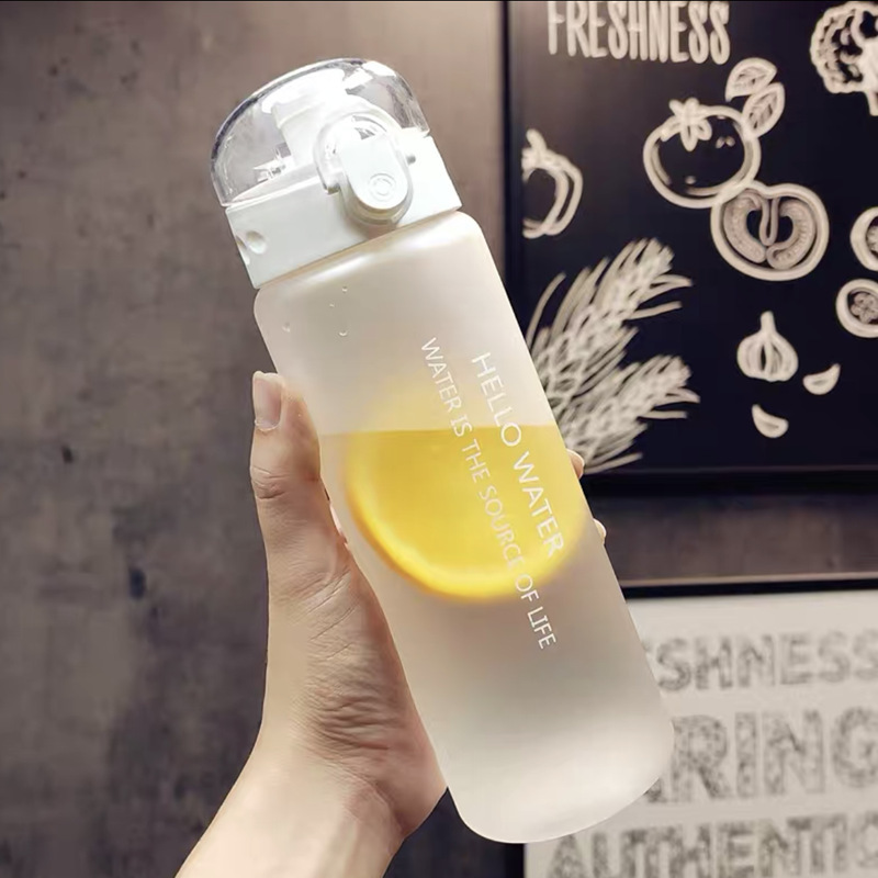 Outdoor sports portable water cup, direct drinking, flip-top lid, plastic cup, high-visibility graduated cup, large capacity cup - 11
