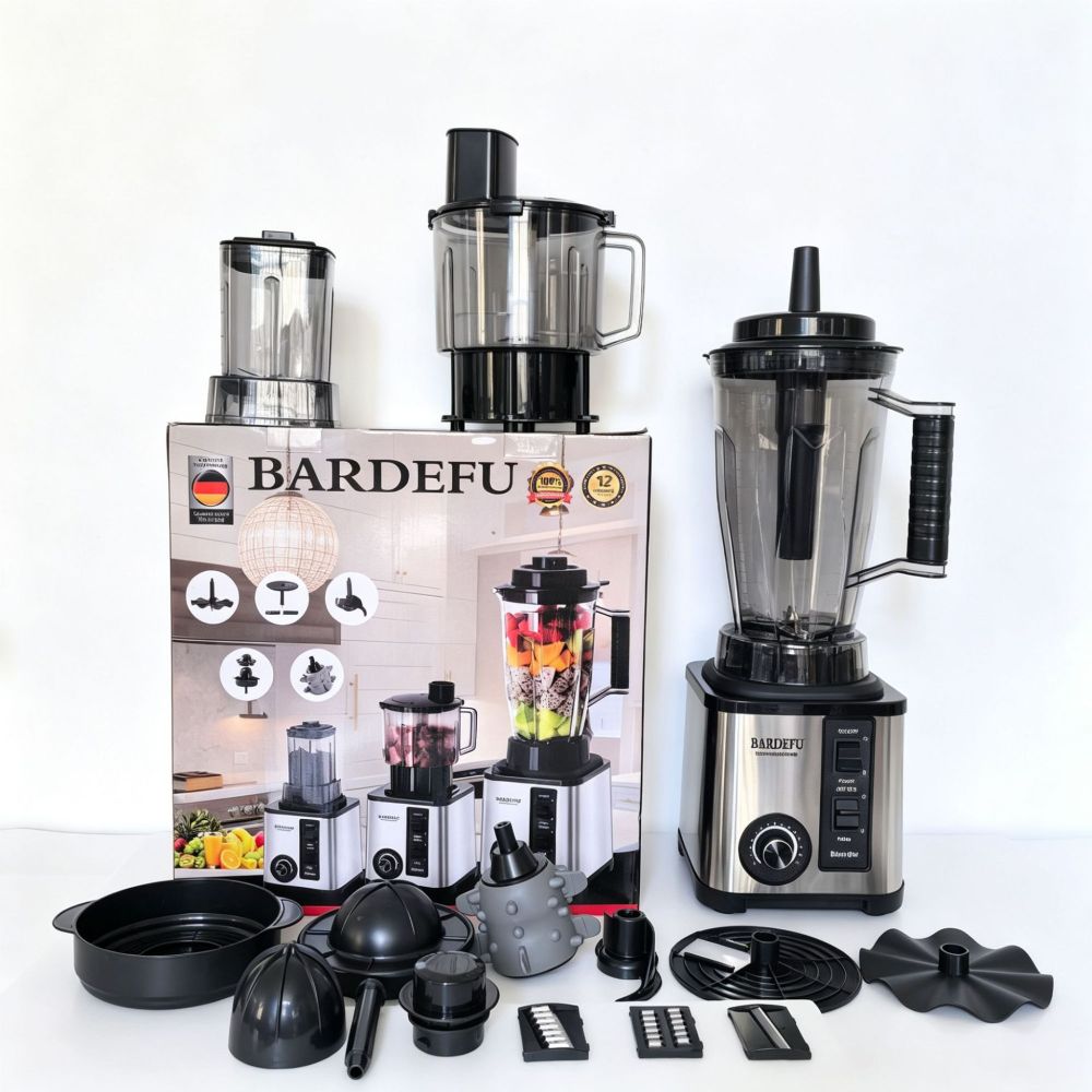 8-in-1 Large Capacity Stainless Steel Blender Blender Machine Commercial Blender Multi-function Food Processor Juicer 8in1