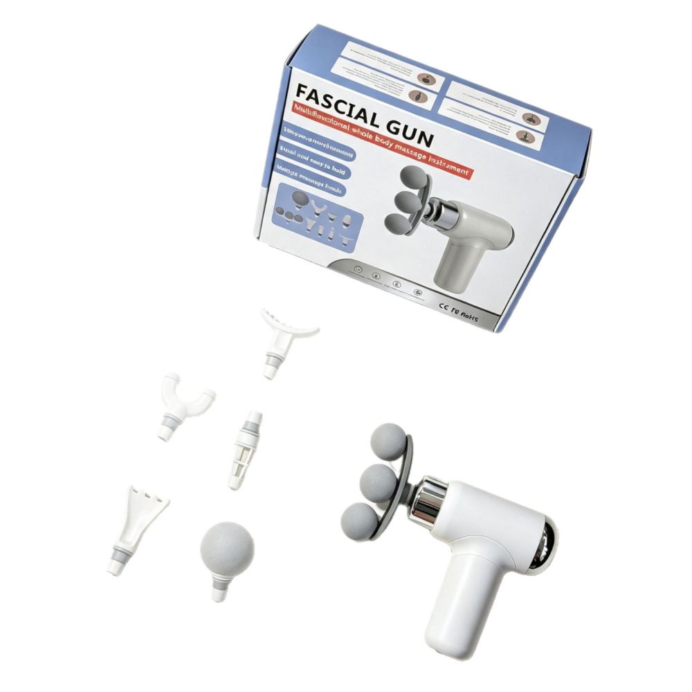 Mini fascia gun with multi-head vibration