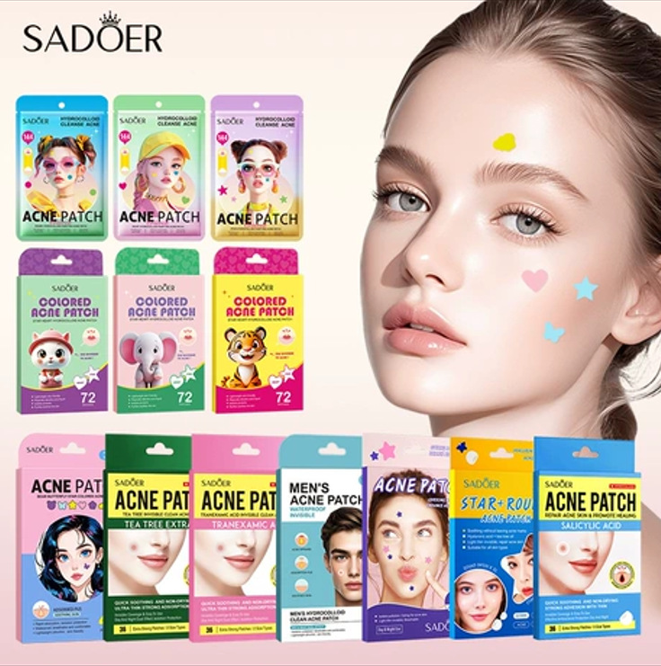 SADOER Hydrocolloid Pimple Patches, Invisible, Animal Designs