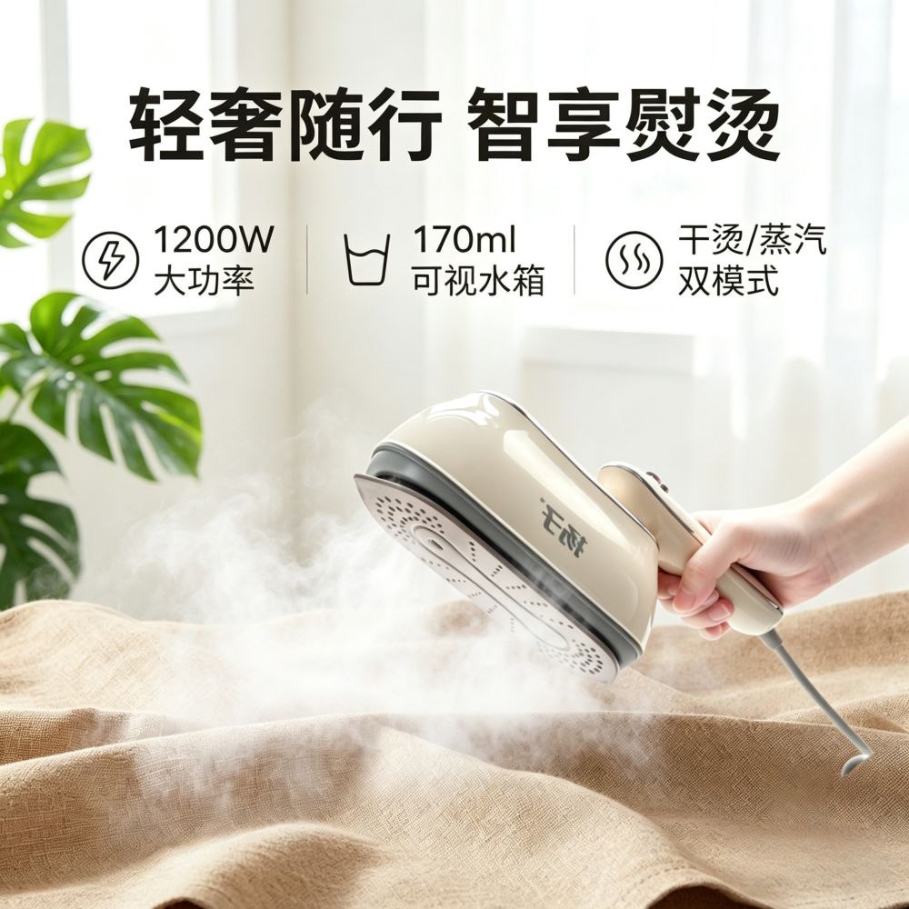 Handheld Electric Iron Portable Electric Iron Dry and Wet Dual-Use Rotating Steam Iron Handheld Garment Steamer