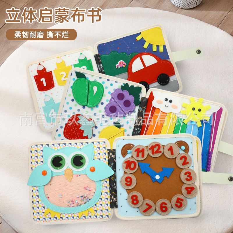 Felt Busy Book for Toddlers, Shape Learning Educational Toy