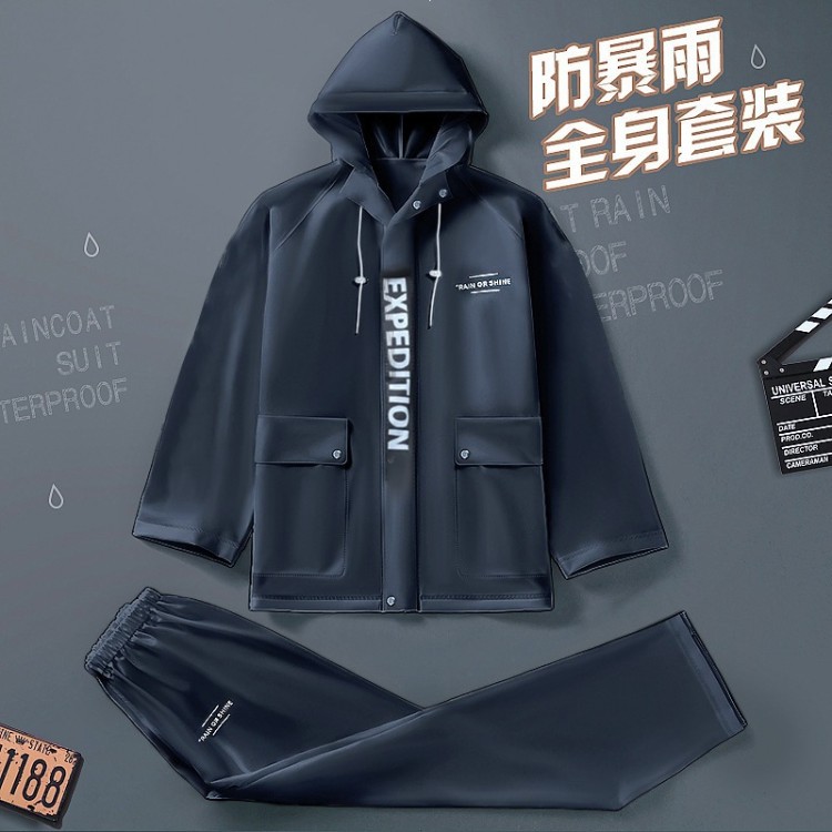 防暴雨骑行成人套装男全身款女单人外卖分体式雨衣骑手自行车电动