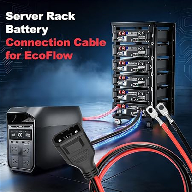 EcoFlow XT150 uyumlu uzatma kablosu 8AWG 0,5 m / 1 m ek batarya kablosu