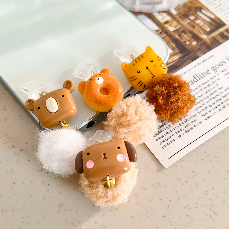 Cute Cartoon Mobile Phone Charging Port Dust Plug Type-C Precision Protection Anti-Oxidation Anti-Corrosion Anti-Short Circuit