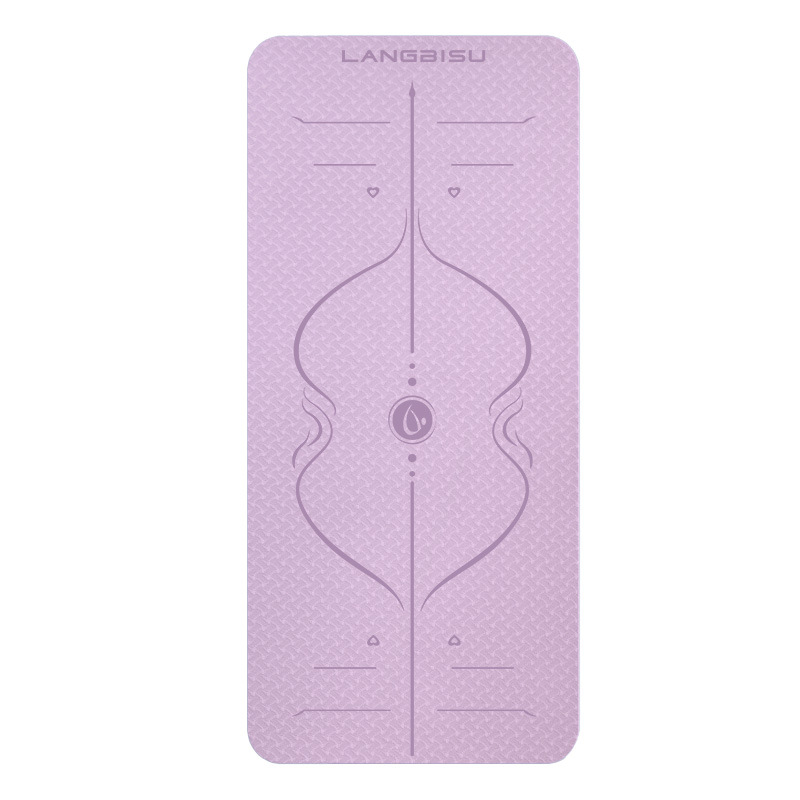 Sınır Ötesi TPE Yoga Matı Geniş Fitness Sessiz Kaymaz Darbe Emici Mat Özel Ev Kullanımı Kaymaz Kalın Spor Matı