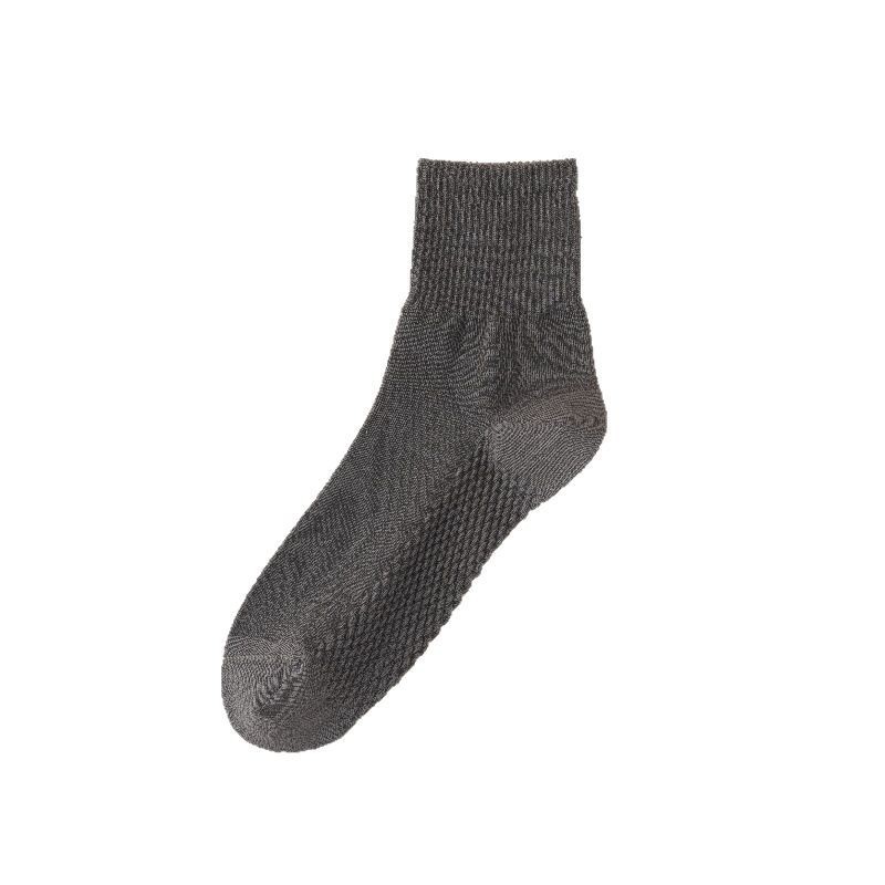 Çoraplar erkek ilkbahar ve sonbahar spor ve eğlence pamuklu çoraplar ter emici ve nefes alabilen erkek kemiksiz iş saf renk yaz orta buzağı pamuklu çoraplar - 6