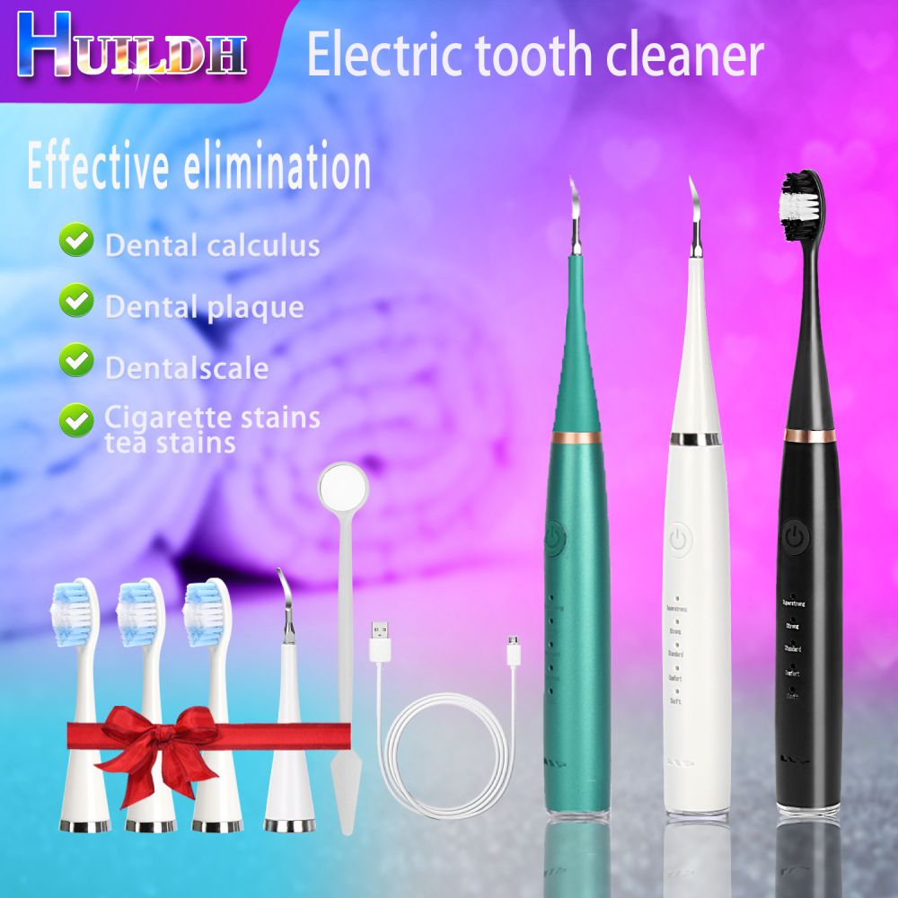 5-Speed Rechargeable Electric Toothbrush with Tartar Removal - 1
