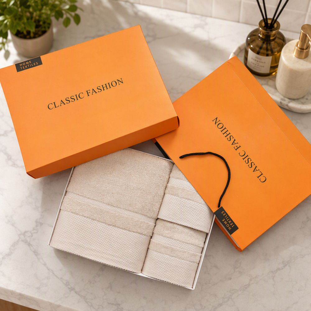 32er Baumwoll-Handtuch-Set, Badetuch, 3-teilig, Geschenkbox