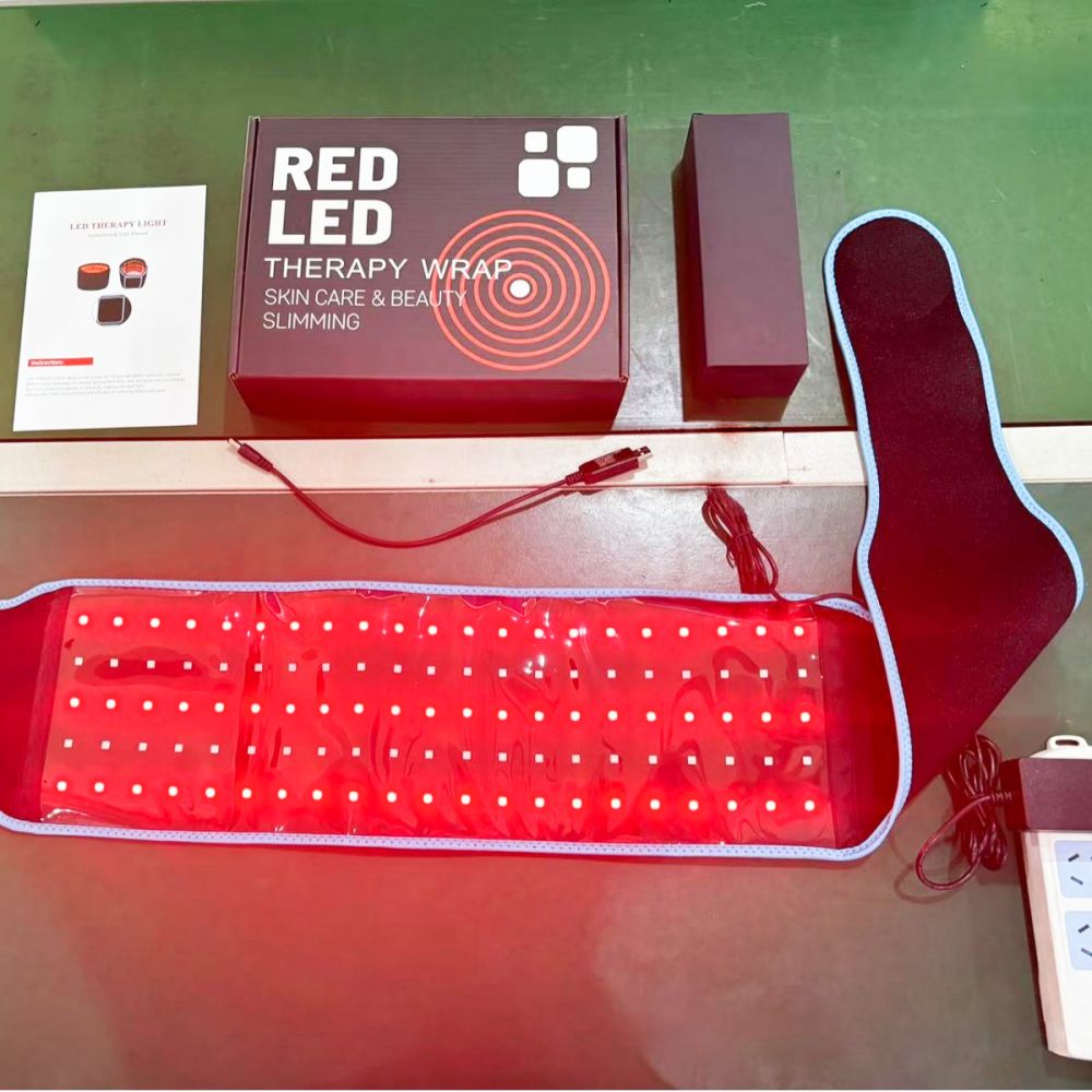 Kuaguo LED Kırmızı Işık Bel Kemeri Ev Kullanımı Taşınabilir Çok Fonksiyonlu Sıcak Kompres Fizyoterapı Pedi Isıtmalı Masaj Kırmızı Işık Fizyoterapı Bel Kemeri