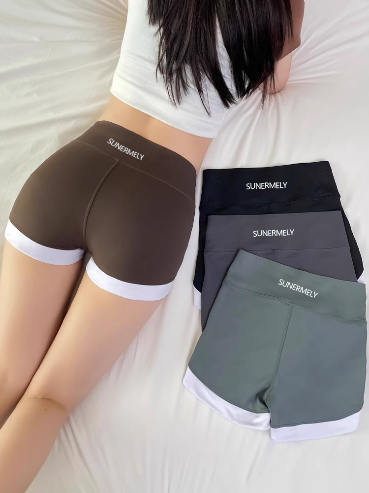 Women's Summer Safety Shorts, Thin, Solid Color, Three-Quarter