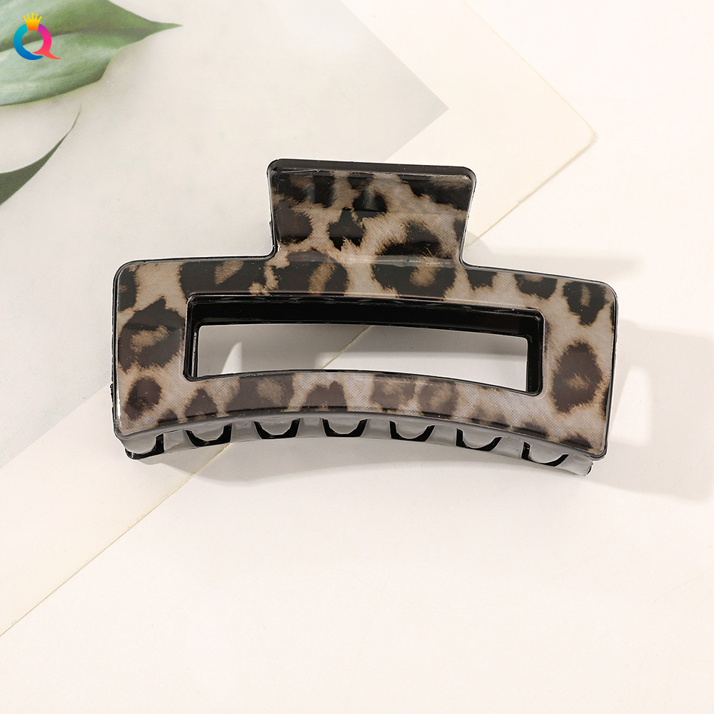 Qiyue Cross-border Printed Hair Clip Shark Clip Leopard Print Temperament Large Summer High-end Clip Hair Accessories Wholesale - 7