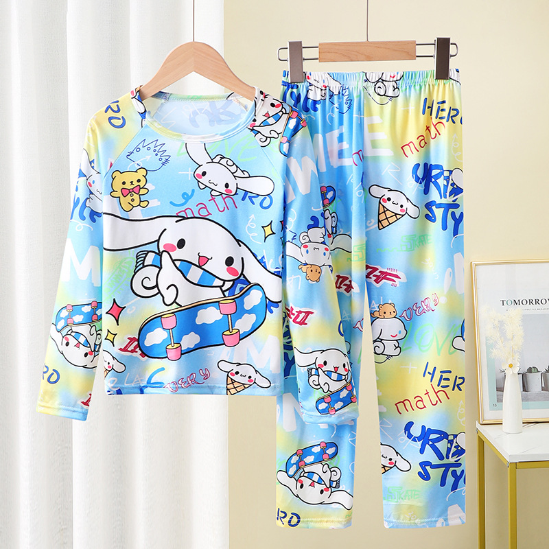 Mädchen-Schlafanzug-Set mit Kuromi-Motiv, langarm, Frühling Herbst