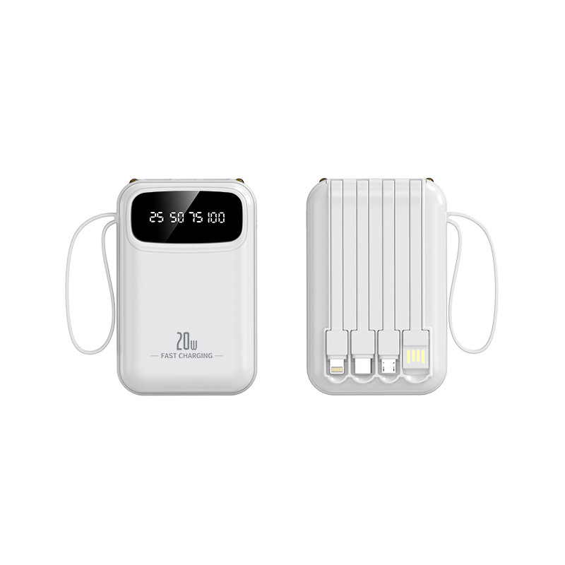 3C sertifikalı yüksek kaliteli tasarımlı mini 4 kablolu dahili 20000mAh taşınabilir şarj cihazı küçük ve pratik kurumsal hediye özelleştirmesi - 6