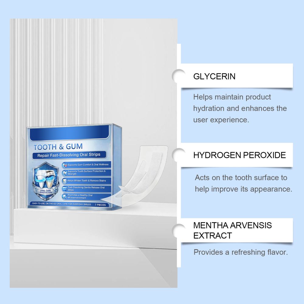 Cross-border Clean Teeth Patches Daily Care Tooth Stain Removal Gentle Cleaning Tooth Yellowing Removal Comfortable Fit Whitening Teeth Strips