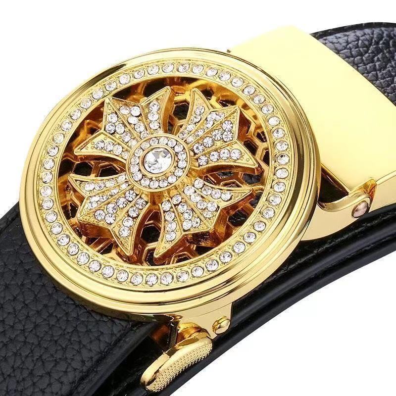 Shilai Yunzhuan Ledergürtel Herren echtes Leder automatische Schnalle Gürtel Junge Menschen koreanischer Stil trendy Business Influencer taktischer Gürtel
