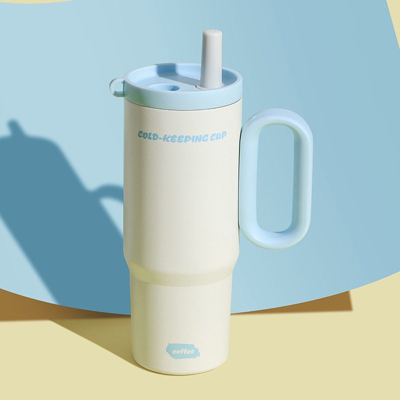 Ice Ba cup large capacity 316 stainless steel ceramic lined thermos cup, special car water cup, lightweight with a luxurious and premium feel. - 7