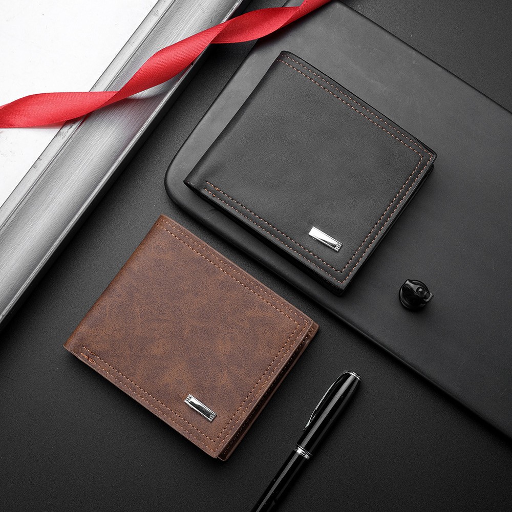 Men's Multifunctional Leather Wallet, Short Style