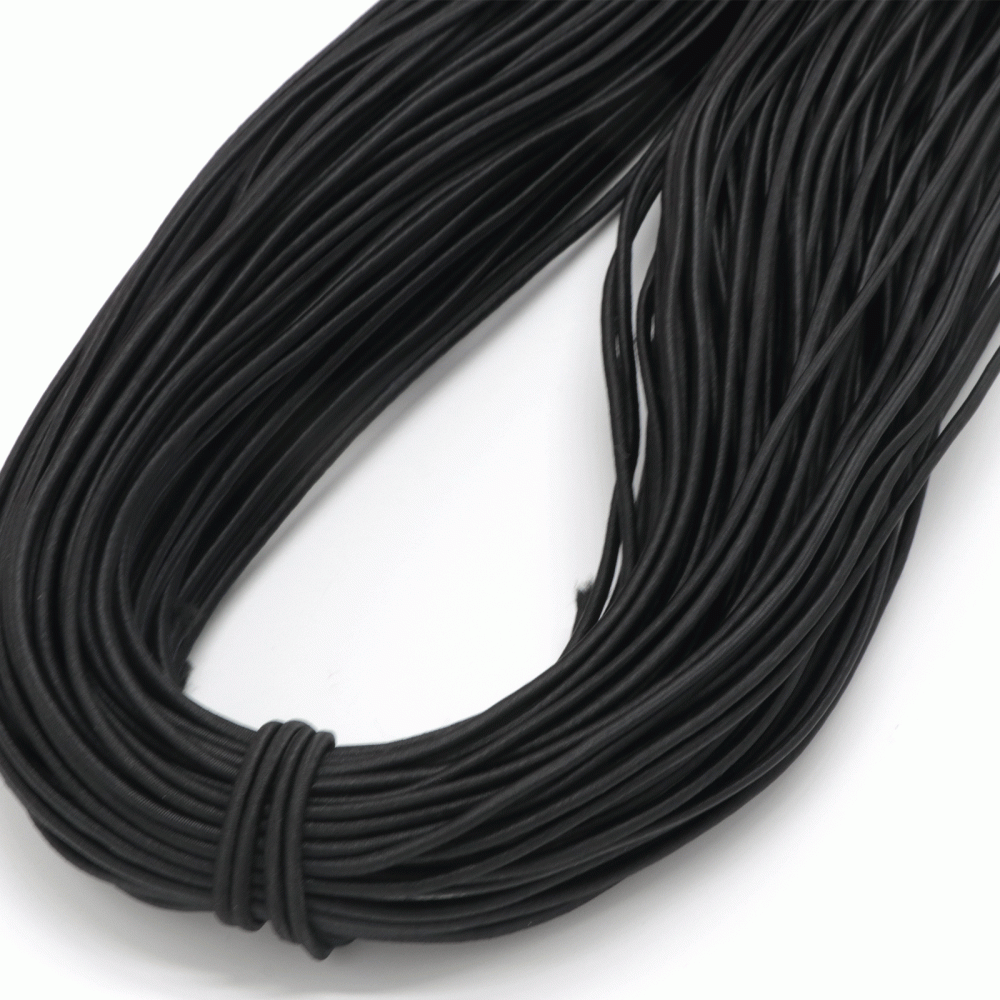 Outdoor Black and White High Elastic Round Elastic Rubber Band Luggage Trampoline Sports Multi-strand Latex Elastic Cord - 6