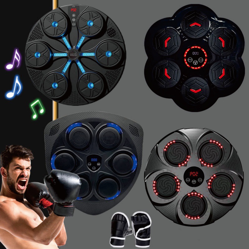 Müzikli boks makinesi akıllı ev yetişkin fitness elektronik duvar hedefi çocuk müzikli boks makinesi reaksiyon antrenman ekipmanı