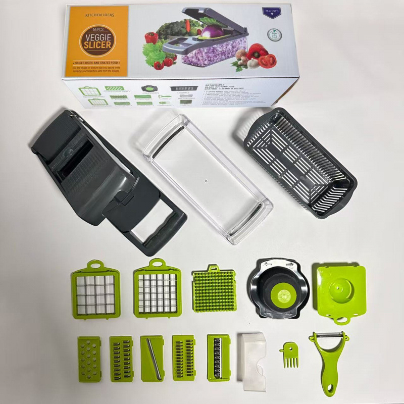 Cross-border Multifunctional Vegetable Chopper Dicer Potato Shredder Julienne Slicer Grater Kitchen Food Shredder - 10