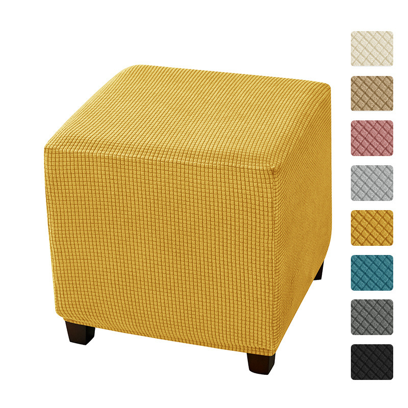 Grenzüberschreitender Fußtritthocker-Bezug Amazon elastischer Veloursleder quadratischer Fußhocker-Bezug Schutzbezug Abdeckung Pedal Cover