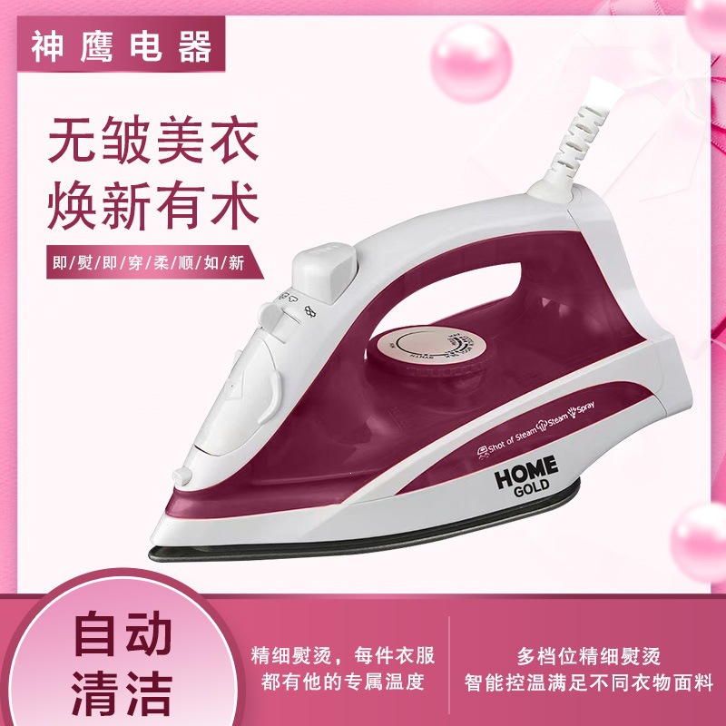 家用手持式电熨斗家用小型喷水蒸汽陶瓷底带大水箱熨斗机外贸跨境