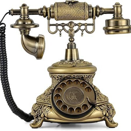 Döner Kadranlı Retro Telefon Avrupa Tarzı Antika Görünümlü - 1