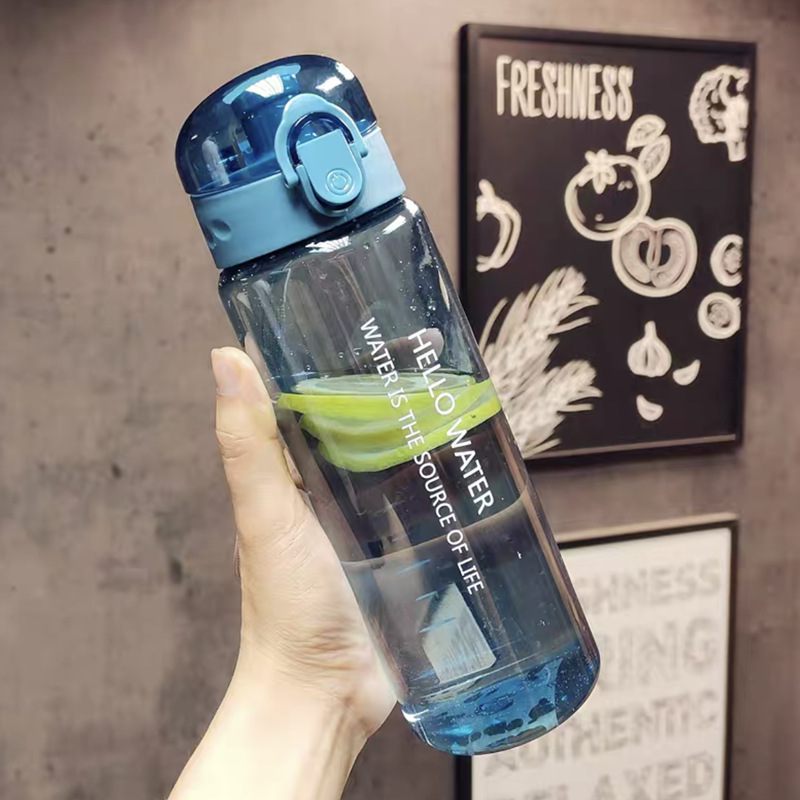 Açık hava sporları taşınabilir su bardağı, doğrudan içme, açılır kapak, plastik bardak, yüksek görünümlü dereceli bardak, büyük kapasiteli bardak