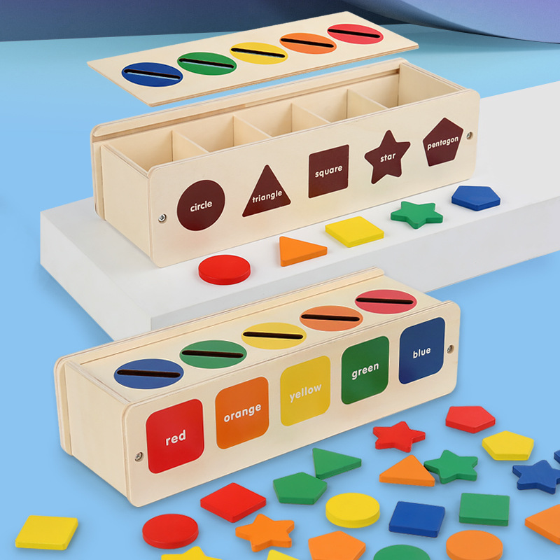Montessori-Lernbox mit geometrischen Formen und Farben - 1
