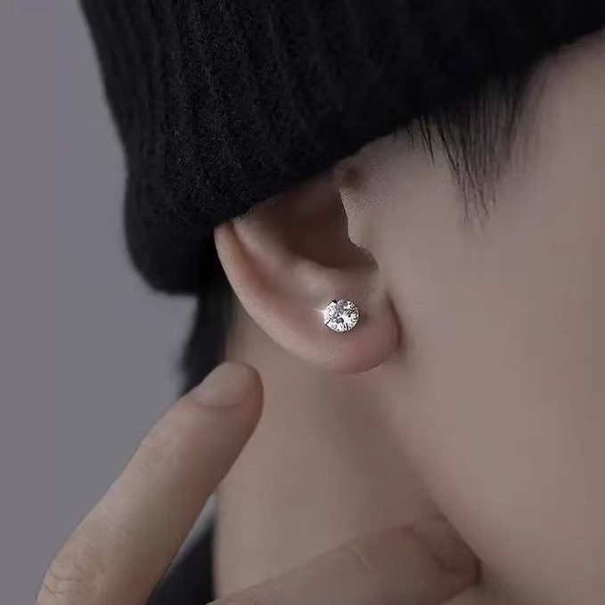Magnetischer Ohrclip ohne Piercing, Unisex, Weiß - 1