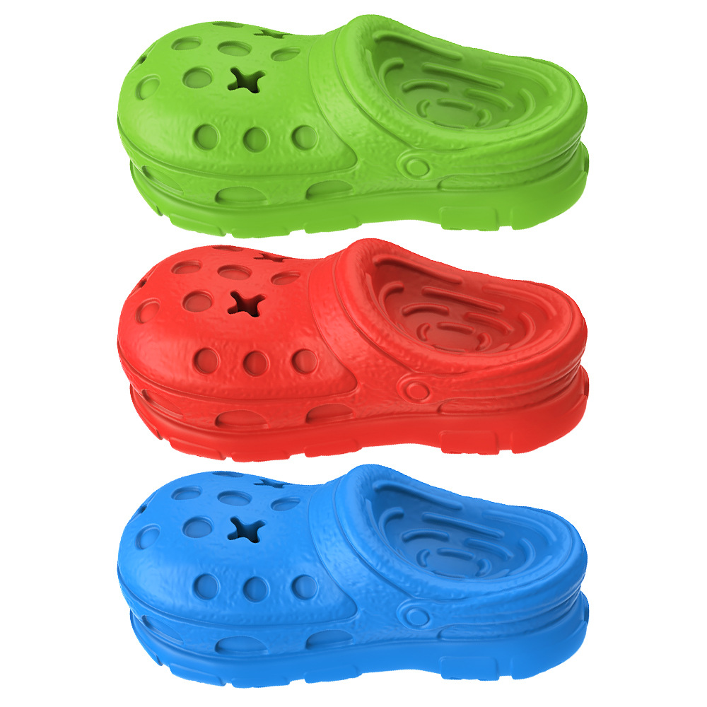 Silicone Slipper-Shaped Dog Chew Toy, Durable Interactive Pet Toy - 1
