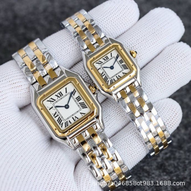 Cheetah Classic Stainless Steel Square Quartz Women's Watch - 1