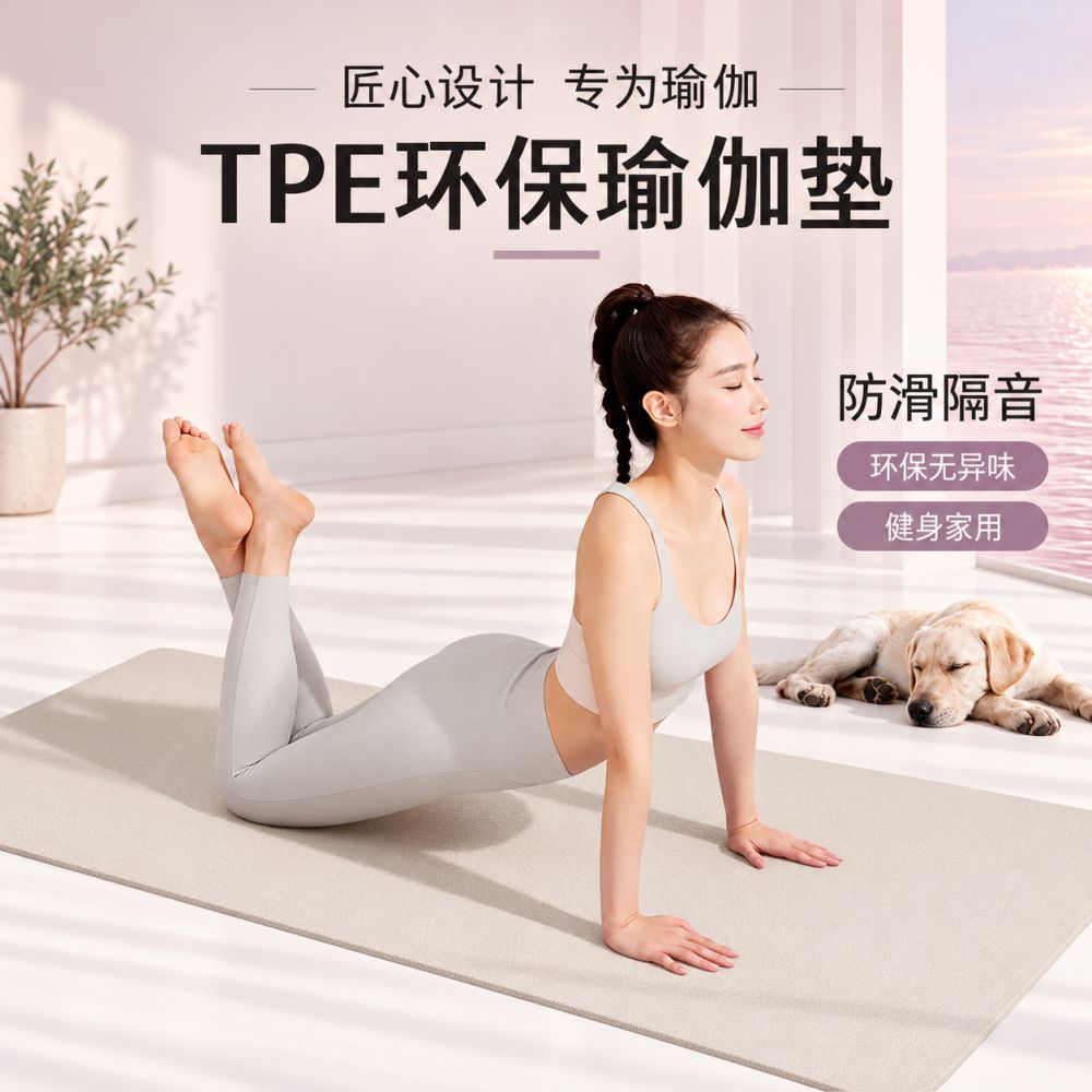 Yoga matı fitness matı ev kullanımı profesyonel kaymaz geniş ve büyük darbe emici sessiz kalın kadınlara özel spor zemin matı