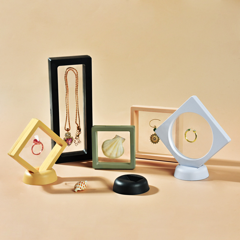 Transparent PE film display box small commodity hanging packaging box jewelry ring bracelet box gift box ready for sale