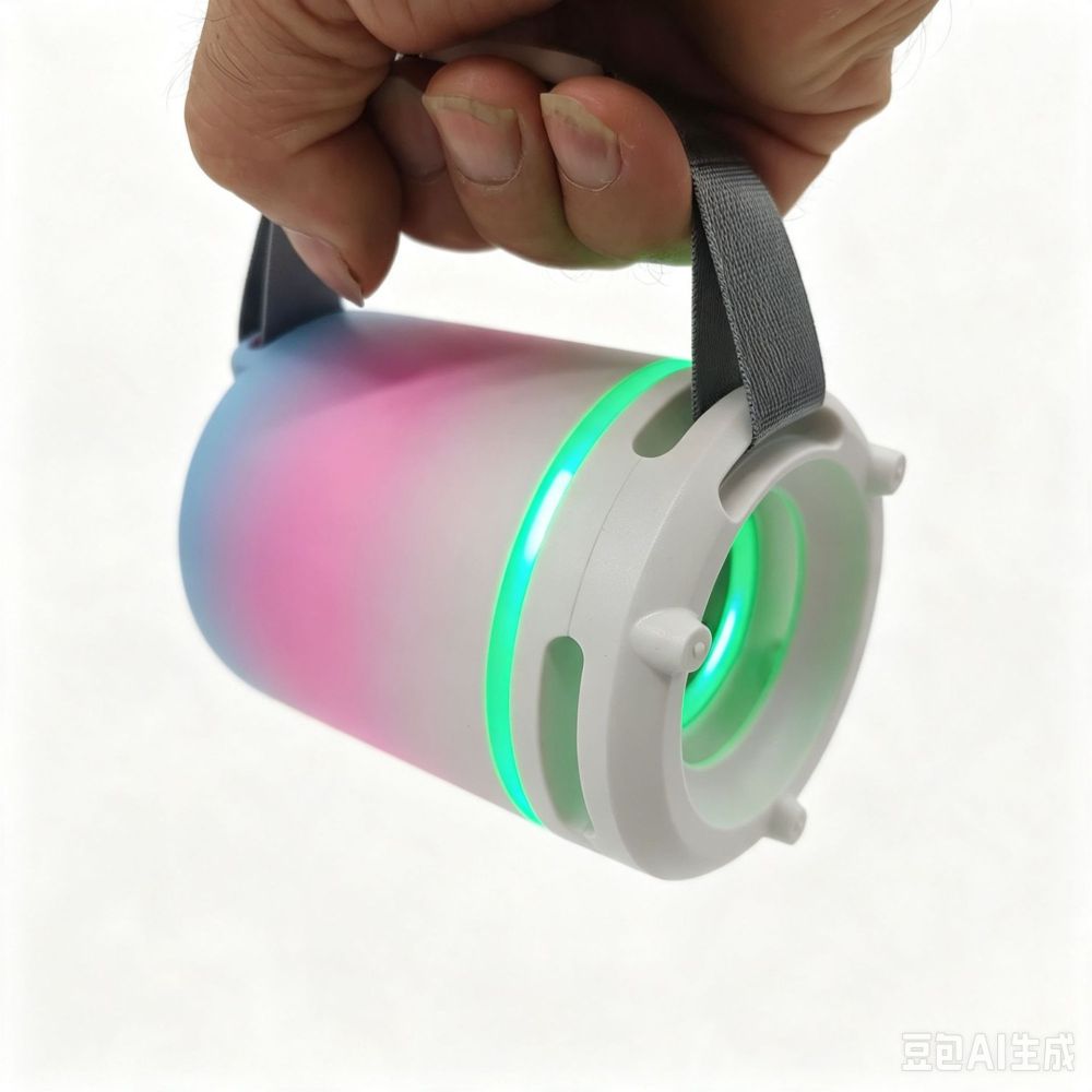 2026 neuer IPX6-Grad Outdoor-wasserdichter bunter LED-Glanzleuchten-Tisch-Platzierungshandgriff-Sport-lauter Bass-Subwoofer-Lautsprecher