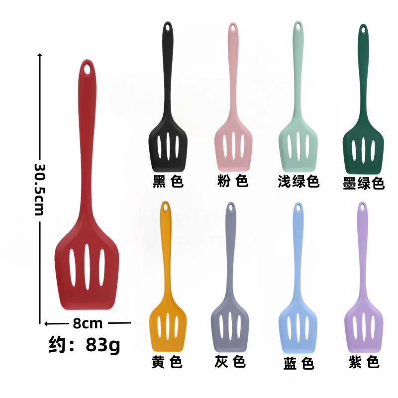 Silikon spatula, yapışmaz tavalar için özel silikon spatula, ev pişirme spatulası, yüksek sıcaklığa dayanıklı gıda sınıfı mutfak eşyaları seti spatula - 10