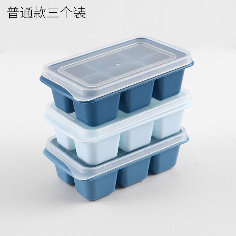 Refrigerator ice cube mold ice cube maker home frozen ice cube home-made ice cube box silicone soft bottom lid accelerator - 13