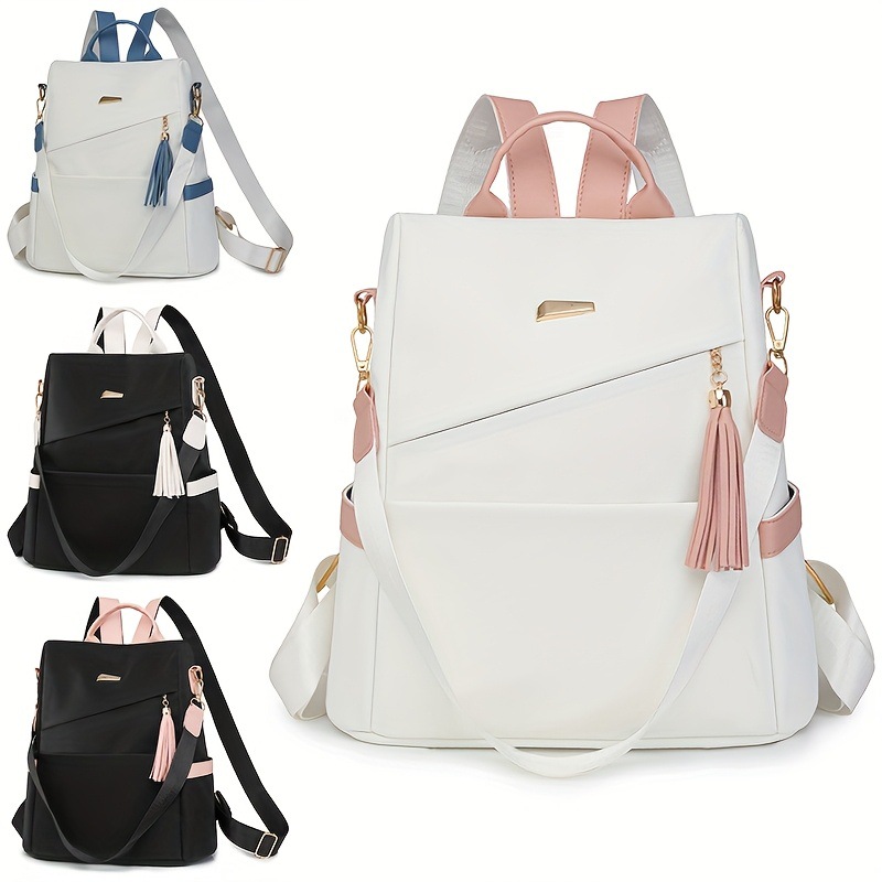 Women's Anti-Theft Backpack 2025 New Fashion Soft Leather Dual-Purpose Large Capacity Travel Backpack Lightweight Daily School Bag - 1