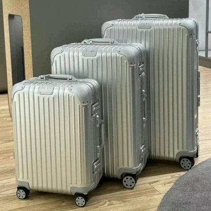 Vollaluminium-Magnesium-Legierung 925 klassischer Trolleykoffer 21 Zoll Handgepäck Metallkoffer Reisekoffer 30 Gepäckkoffer mit Label
