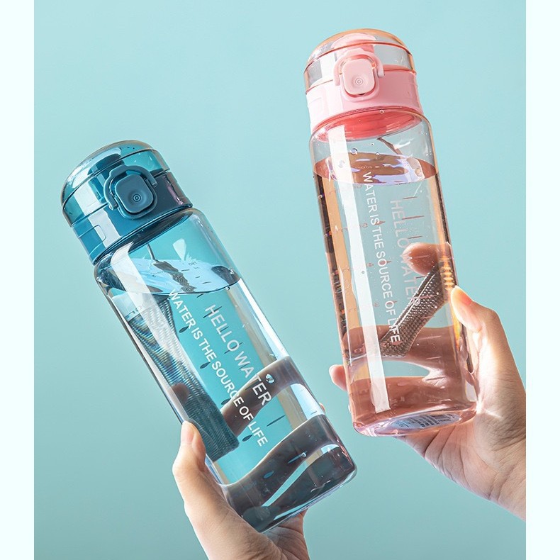 Cross-border frosted sports water bottle high-end large capacity portable student outdoor cup water bottle - 3
