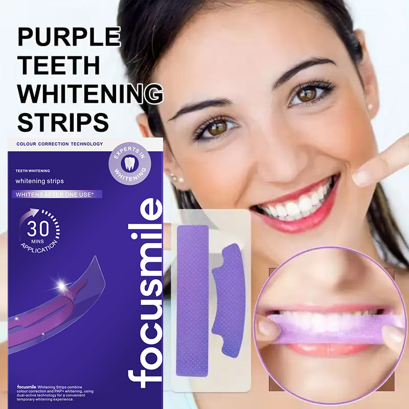 V34 mor diş beyazlatma bandı, focusmile, TK renk düzeltici - 5