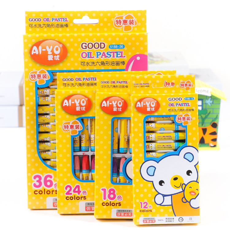 12 Color Oil Pastel Set Children's Painting Drawing Crayon Paint Kindergarten Graffiti Brush Student Art Supplies Wholesale