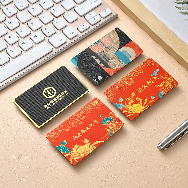 Custom PVC Embossed Card High-End VIP Membership Card Fresh Seafood Pickup Crab Card Brushed Gold and Silver Laser Card Custom Made